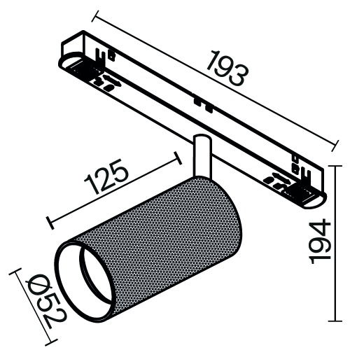 Трековый светильник Technical TR097-2-12W3K-M-BB