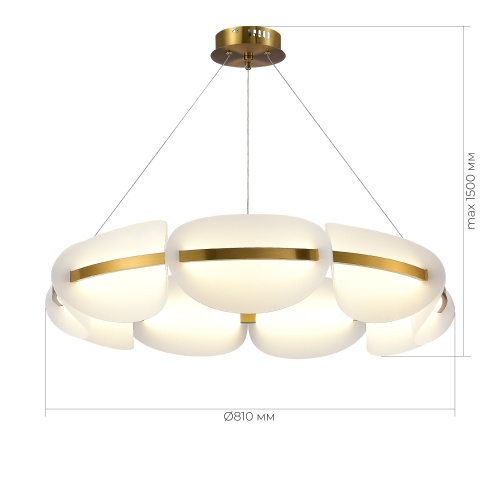 SL1304.203.56 Люстра подвесная ST-Luce Золотистый/Белый LED 1*56W 3000K ETOILE