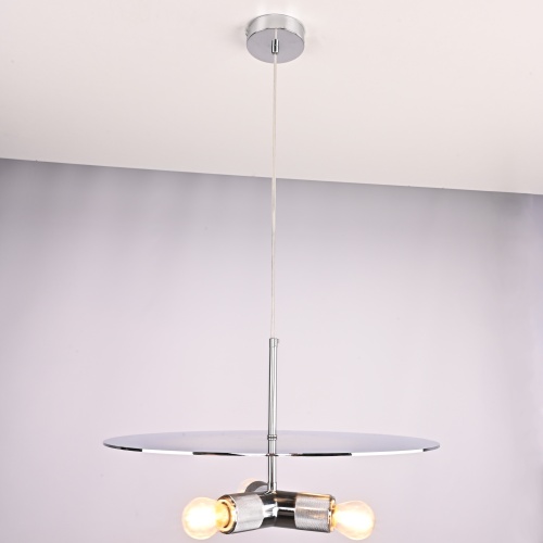 Люстра Rh Utilitaire Disk Triple Pendant Silver от Imperiumloft 123647-22