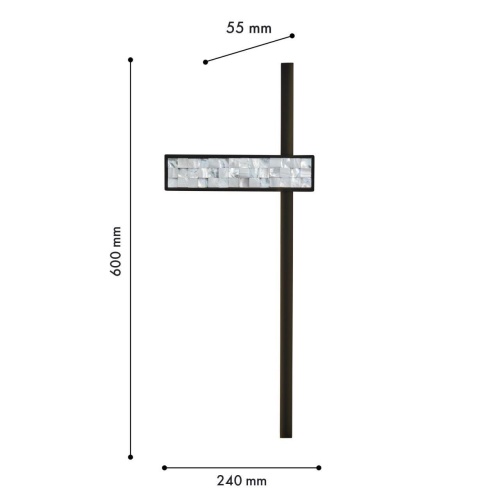 Бра Favourite 4704-1W, настенный светильник, D55xW240xH600, LEDx15W, 665LM, 4000K, included