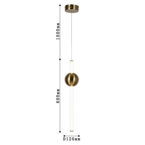 Подвес Favourite 2642-1P, подвес, D120xH600/1600, 1xLEDx19W, 1520LM, 3000K, included