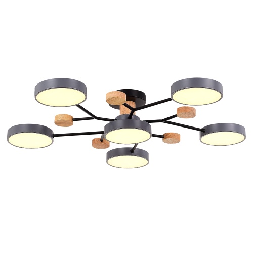 SLE6006-702-06 Светильник потолочный Серый/Серый LED 6*12W 3000K/4500K/6000K ФАЭМА