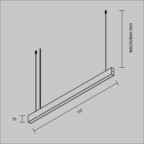 Подвесной светильник Maytoni P070PL-2.7-3-4K-B