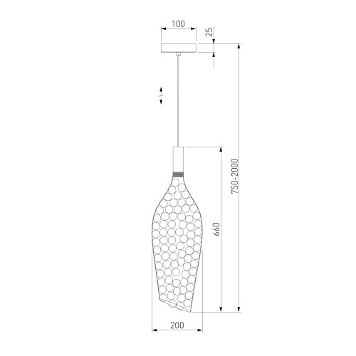 Хром Eurosvet 90352/1 /подвесной светильник