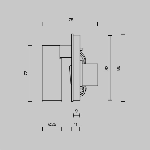 Настенный светильник (бра) Maytoni C040WL-L3B3K