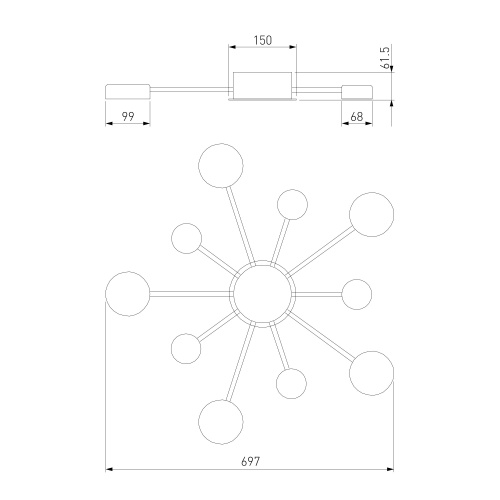 Потолочный светильник Eurosvet 90242/10 хром