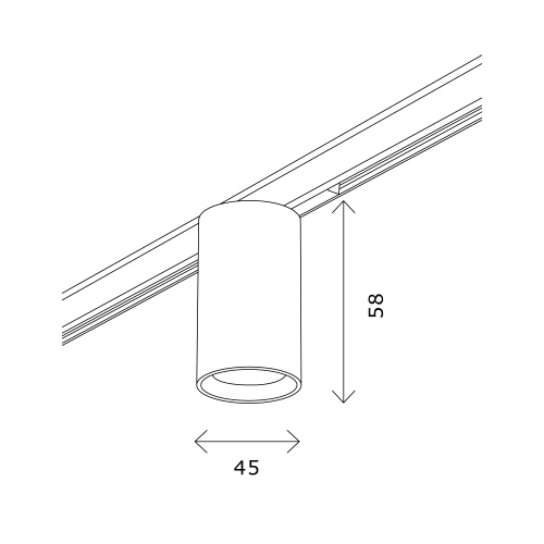 ST671.346.09 Магнитный трековый светильник Латунь LED 1*9W 4000K 500Lm Ra>90 36° IP20 D45xH63 24V SUPER5
