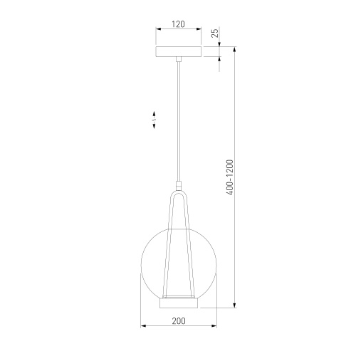  Eurosvet 50267/1 LED/ подвесной светильник/ латунь