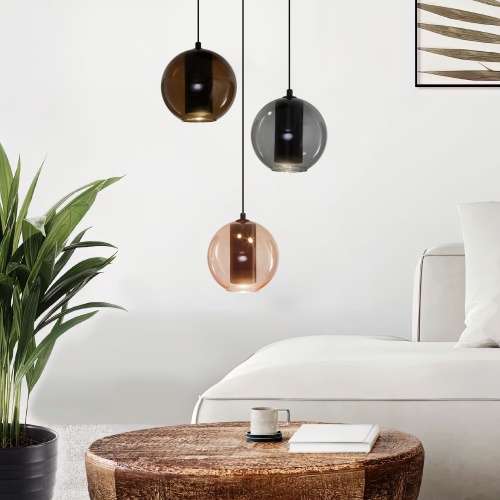 Подвесной светильник дымчатый бежевый шоколад Eurosvet 50258/3 LED