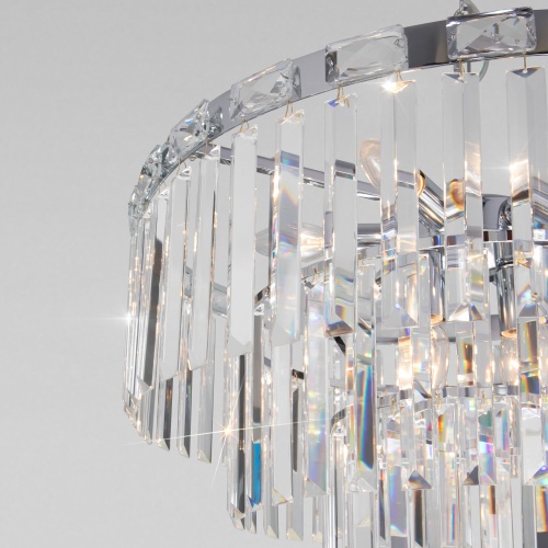 Подвесной светильник Eurosvet 10130/10 хром/прозрачный хрусталь Strotskis Smart