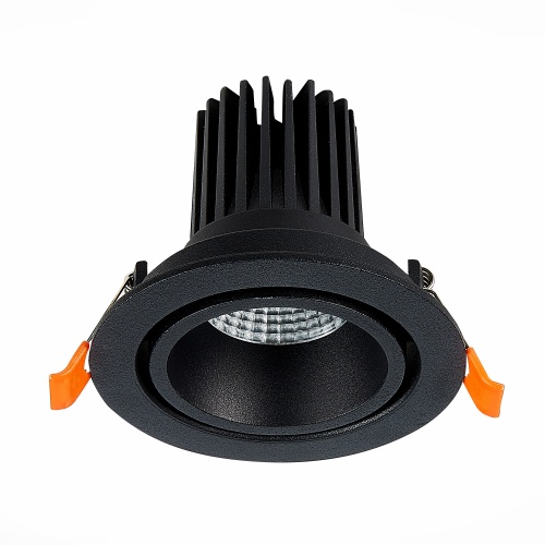 ST705.438.10 Св-к встр. Черный LED 1*10W 3000K 750Lm Ra&gt;90 38° IP20 D102xH85 170-240V Встраиваемые светильники