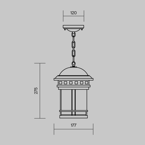 Уличный подвесной светильник Outdoor O031PL-01BR