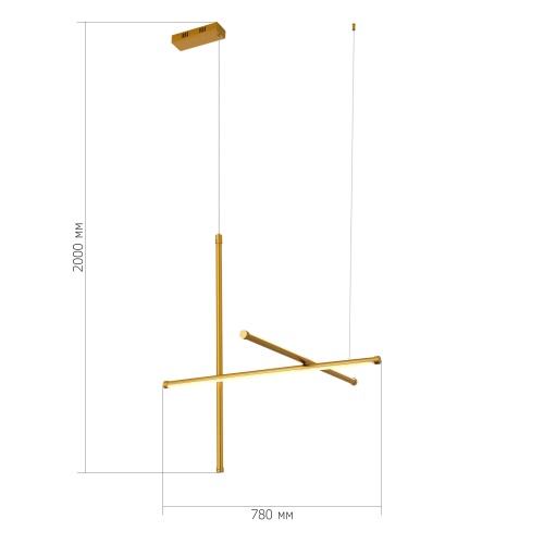 SL6207.213.37 Светильник подвесной ST-Luce Матовое золото LED 1*37W 3000K RETICO
