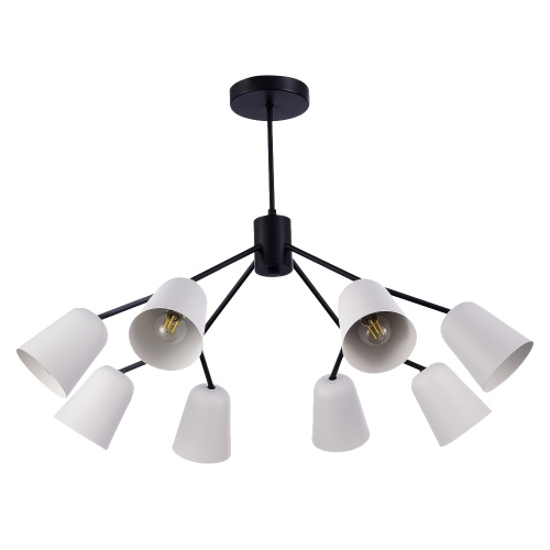 SLE155942-08 Светильник потолочный Черный/Белый E14 8*40W MARIO