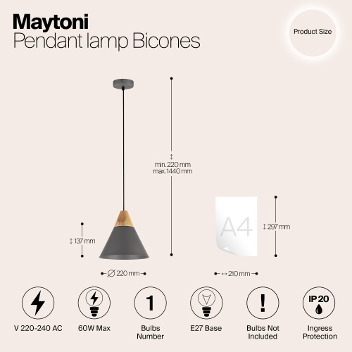 Подвесной светильник Maytoni P359-PL-220-C