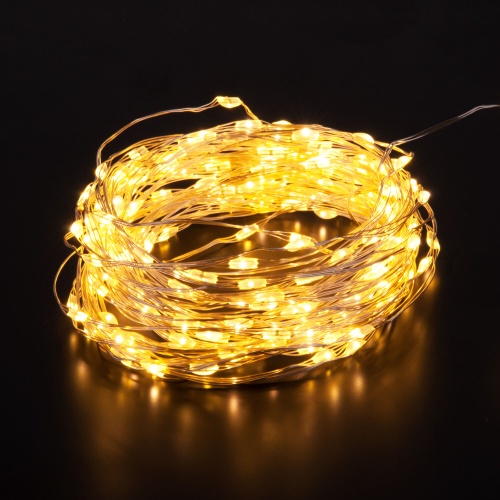 Гирлянда бытовая электрическая нить Eurosvet 400-009 теплый белый