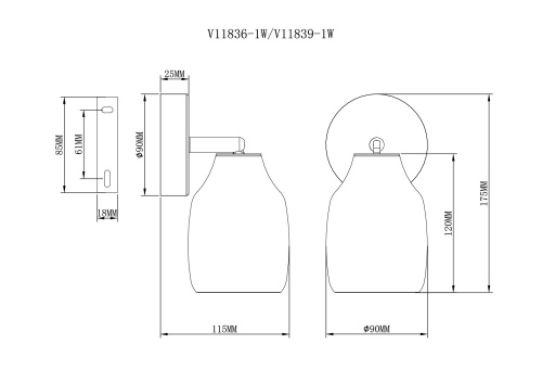 Спот Moderli V11836-1W Adalina