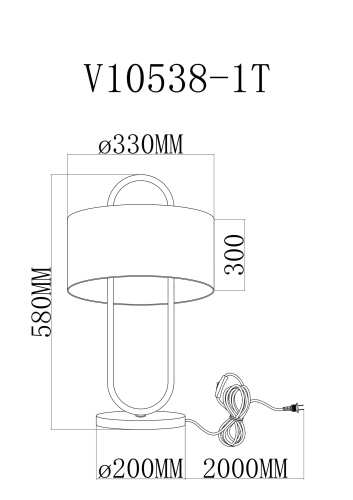 Лампа настольная Moderli V10538-1T Palma