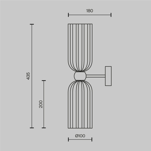Настенный светильник (бра) Maytoni MOD302WL-02CG