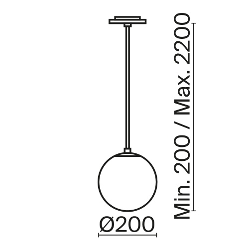 Подвесной светильник Technical P039PL-5W3K-20INS-B