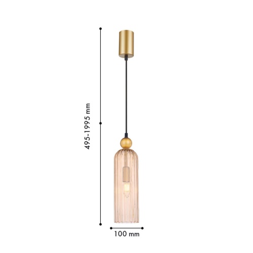 Подвес F-Promo 4368-1P, подвес, D100xH495/1995, 1xE14x40W, excluded