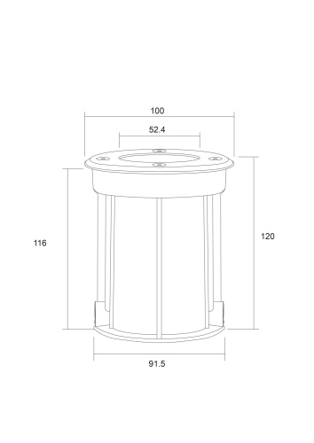 Уличный встраиваемый светильник Outdoor O043DL-01S