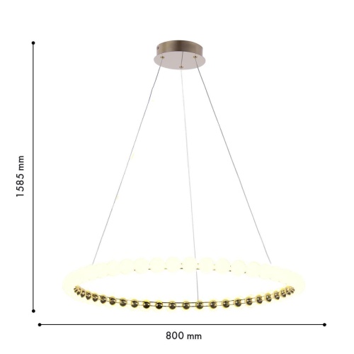 Подвесная люстра Favourite 4590-8P, подвесная люстра, D800xH1585, LEDx52W, 4150LM, 4000K, included