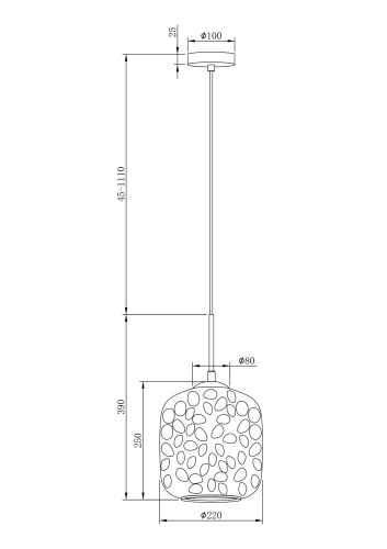 Подвесной светильник Maytoni MOD001PL-01BS