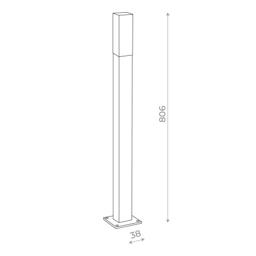 SL101.715.01 Светильник уличный наземный ST-Luce Серый/Белый LED 1*3W 4000K VIVO