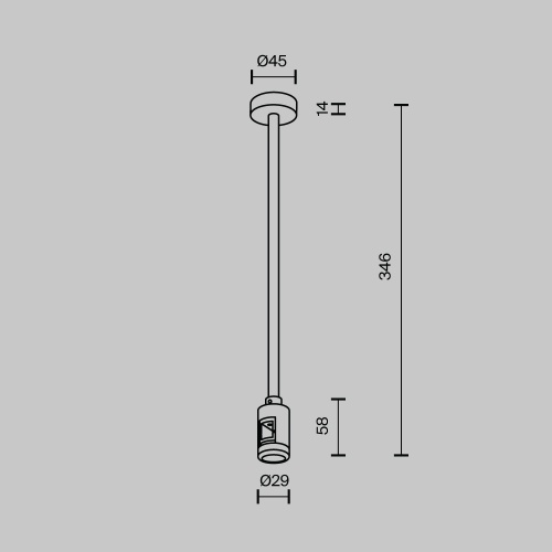 Комплектующие для систем освещения с токоведущими элементами Technical TRA158C-B1-BS