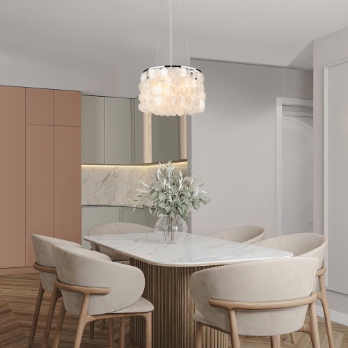 Подвесной светильник Eurosvet 60005/3 хром/перламутр