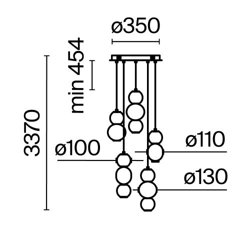 Подвесной светильник Maytoni MOD273PL-L80CH3K