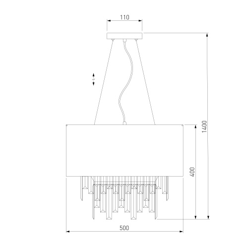 Подвесной светильник Eurosvet 10122/6 хром/прозрачный хрусталь Strotskis