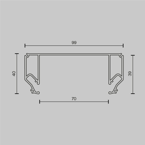 Комплектующие для светильника Technical ALM-9940-SC-B-2M