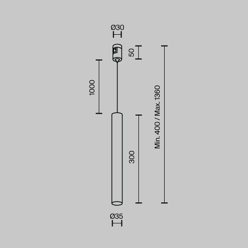 Трековый светильник Technical TR155-1-5W4K-BS