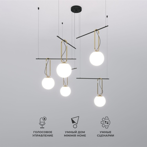 Подвесной светильник Eurosvet 70143/5 черный Smart