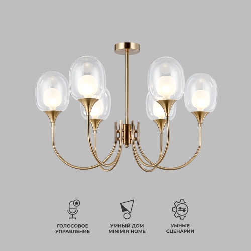 Подвесной светильник Eurosvet 70217/6 латунь Smart