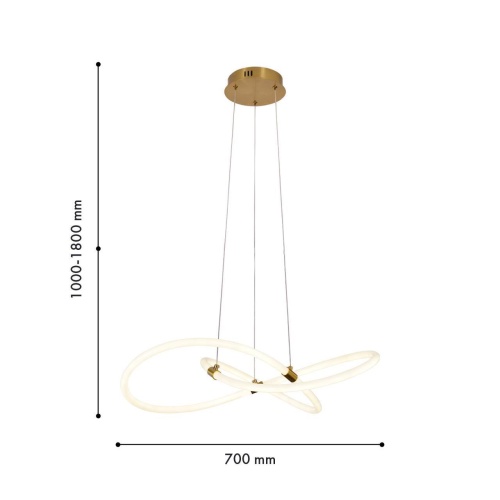 Подвесная люстра F-Promo 4470-3P, подвесная люстра, D700xH400/1800, LEDx36W, 4000LM, 3000-6500K, included, remote control