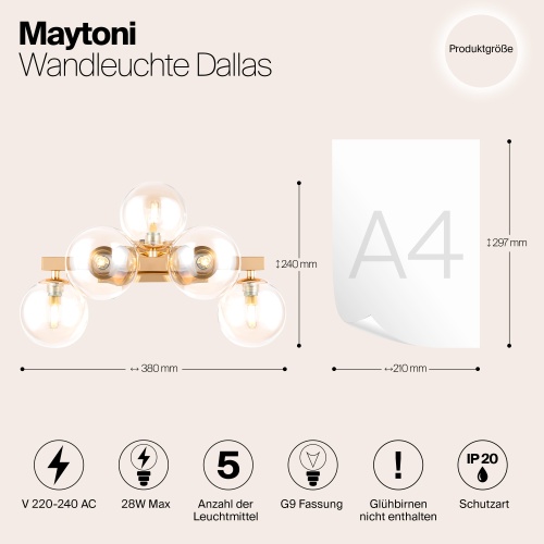 Настенный светильник (бра) Maytoni MOD547WL-05G