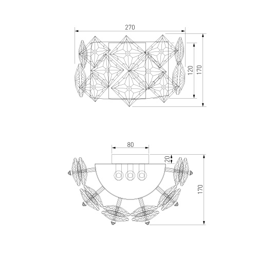 Настенный светильник Bogate's 371/3 Strotskis