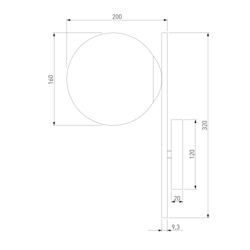 Настенный светильник черный Eurosvet 60147/1