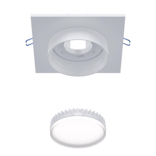 Уличный врезной светильник Favourite 4674-1U, уличный светильник, L110xW110xH42, cutout:D95, 1xGX53LEDx15W, IP44, excluded