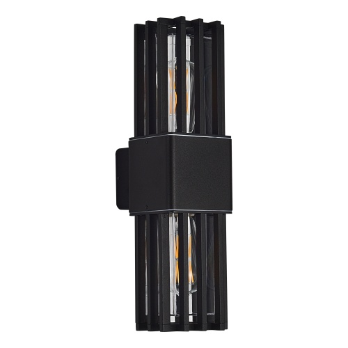 SL9018.401.02 Светильник уличный настенный ST-Luce черный/черный E27 2*15W IRUM