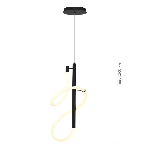 SL6102.403.16 Светильник подвесной ST-Luce Черный/Белый LED 1*16W 3000K SAGRATO