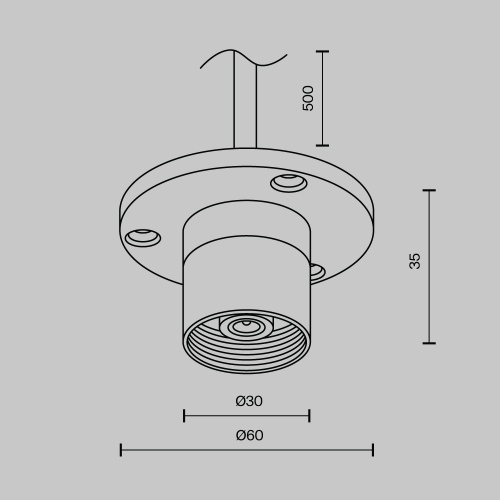 Комплектующие для систем освещения с токоведущими элементами Technical CA023BI-P-B