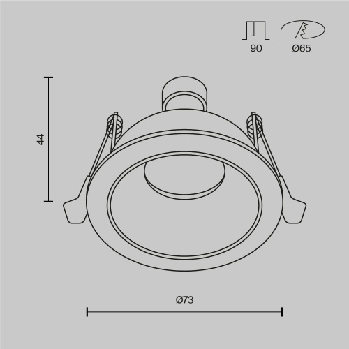 Встраиваемый светильник Technical DL126-GU10-W