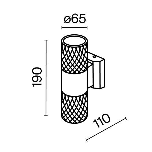 Уличный настенный светильник Outdoor O583WL-02B