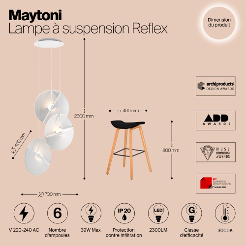 Подвесной светильник Maytoni MOD154PL-L6W3K1