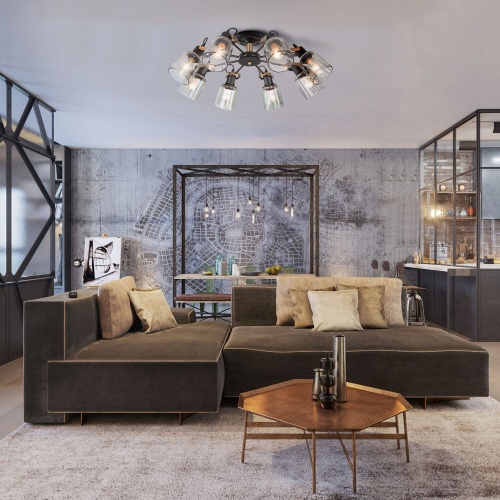 Потолочный светильник Eurosvet 70111/8 черный