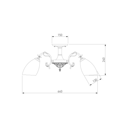 Потолочный светильник Eurosvet 22010/5 античная бронза